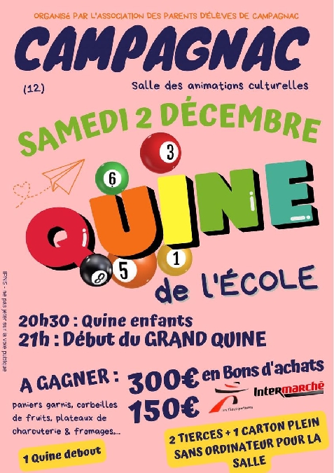 Quine des Parents d'élèves de l'école de Campagnac