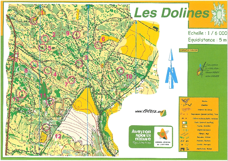 Site de course d'orientation Les Dolines