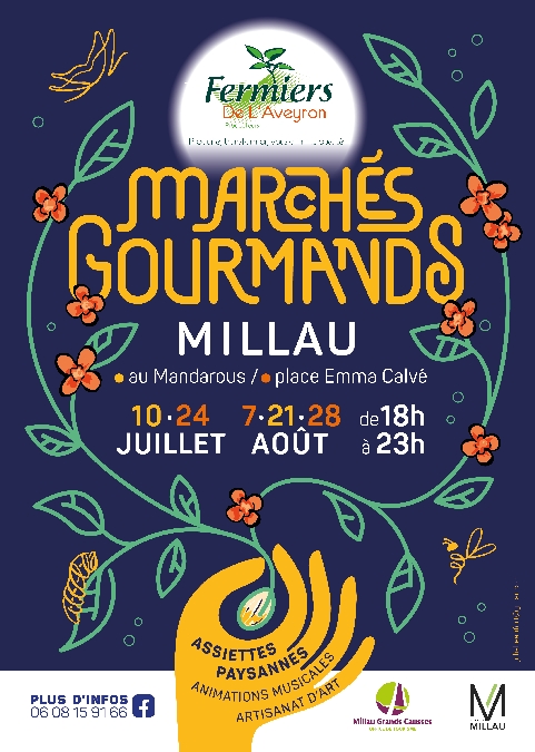 Marchés gourmands / nocturnes des fermiers de l'Aveyron de Millau