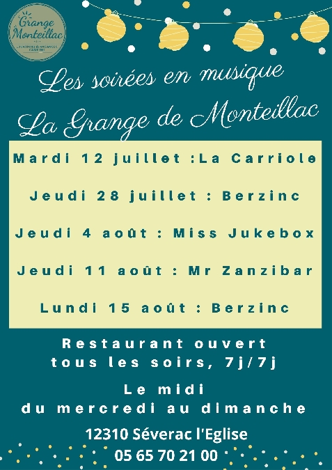 Les soirées musicales de La Grange de Monteillac : Berzinc