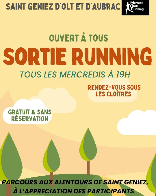 Sortie running trail à St Geniez d'Olt