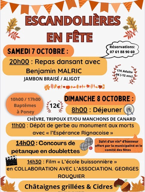 Fête votive d'Escandolières