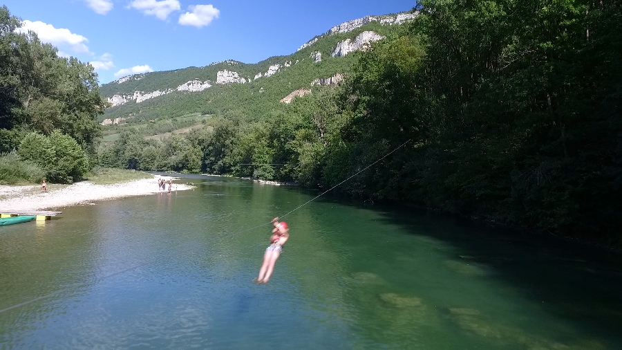 Acroparc du Mas - Tyrolienne aquatique - Splash
