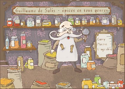 Le mystère du marchand d'épice, © dessin de Anbleizdu