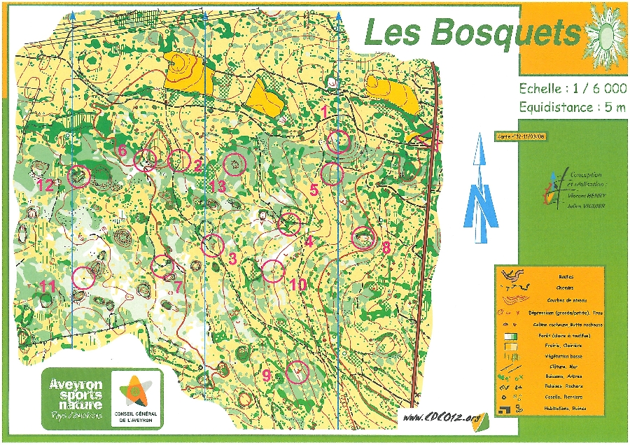 Site de course d'orientation Les Bosquets