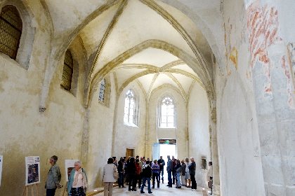 Exposition sur le thème des Chemins de Saint-Jacques, dans la chapelle éponyme, Ville de Villefranche-de-Rouergue