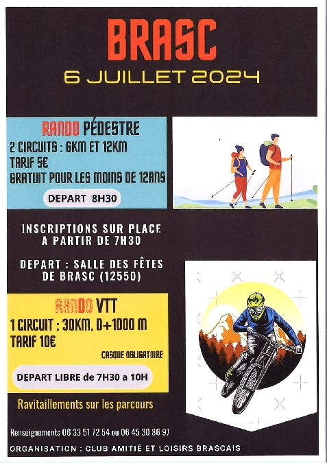 Journées Randonnées VTT à Brasc