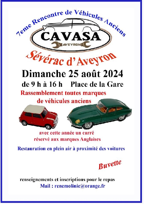 7ème Grand rassemblement de véhicules anciens à Sévérac-le-Château