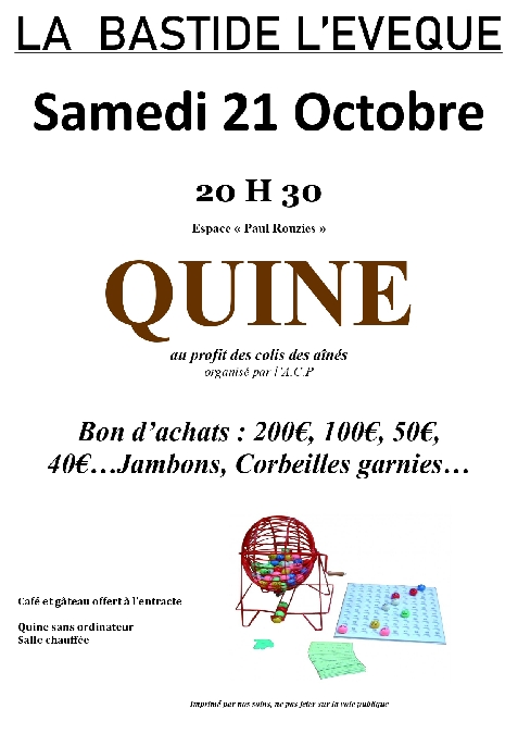 Quine de Animation Culture Patrimoine