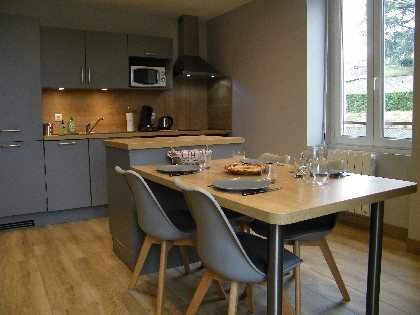 Cuisine et coin repas, Appartement Le grisou