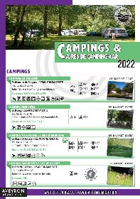 Brochure Campings - Aire de Camping-car, OFFICE DE TOURISME LARZAC VALLEES