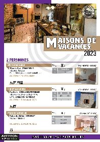 Brochure Maisons de vacances à louer, OFFICE DE TOURISME LARZAC VALLEES