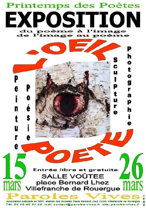 Exposition : L'Oeil Poète (Dans le cadre du printemps des poètes)