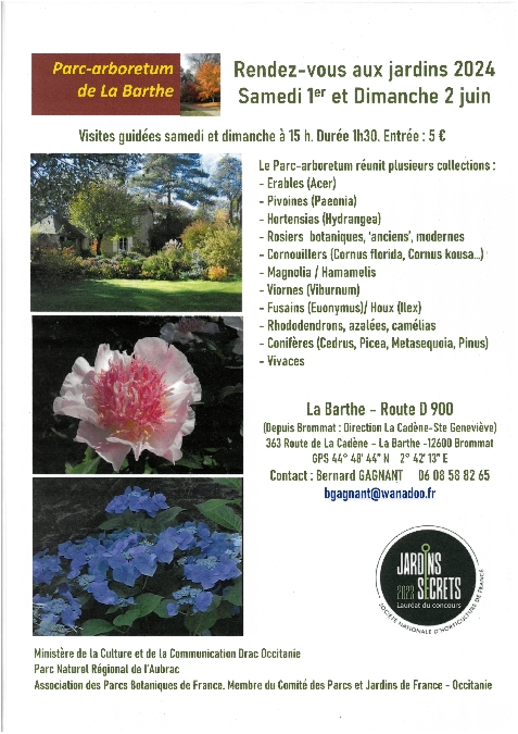 Rendez-vous aux Jardins au Parc-Arboretum de La Barthe Du 1 au 2 juin 2024