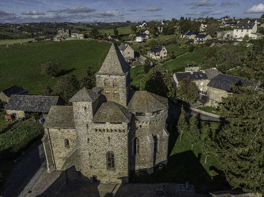 Eglise de Boussac - vue du ciel