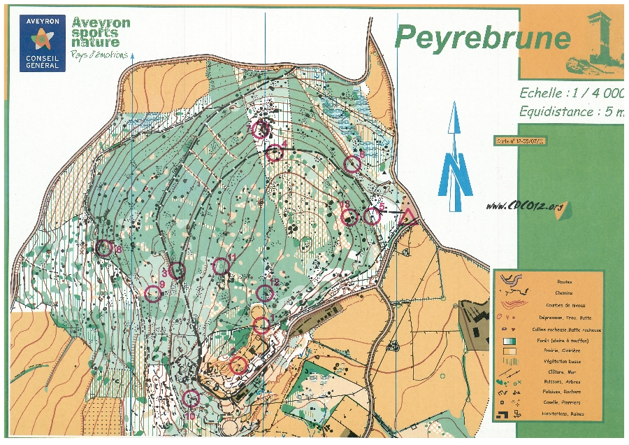 Parcours permanent d'orientation à la Tour de Peyrebrune