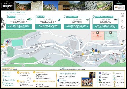 Plan du village de Roquefort-Sur-Soulzon, OFFICE DE TOURISME DU PAYS DE ROQUEFORT ET DU ST-AFFRICAIN