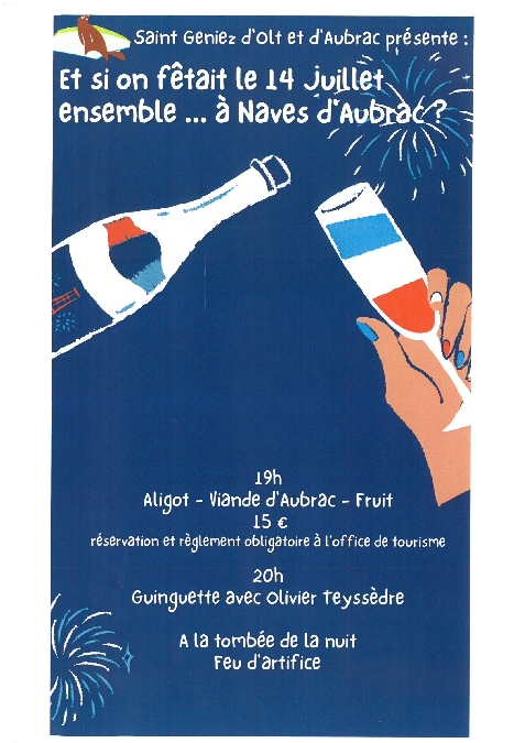 Feu d'artifice à Naves d'Aubrac pour fêter le 14 juillet !