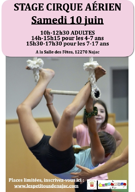Stage de trapèze et tissu aérien