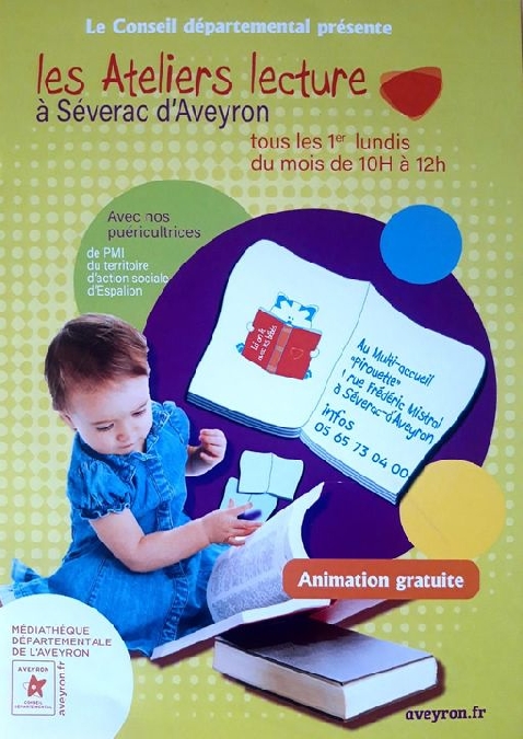 Atelier lecture pour les enfants à Sévérac-le-Château