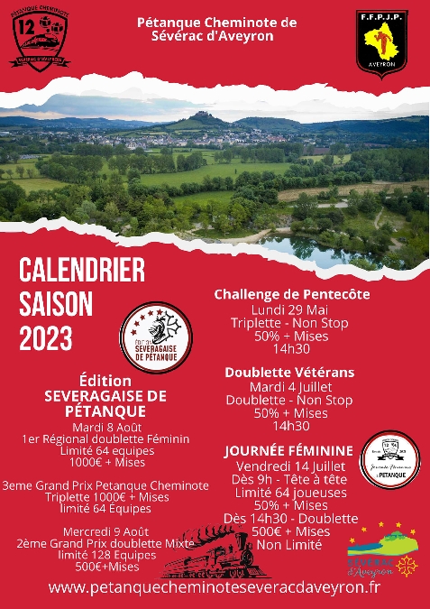 Challenge de Pentecôte de pétanque en triplette à Sévérac-le-Château