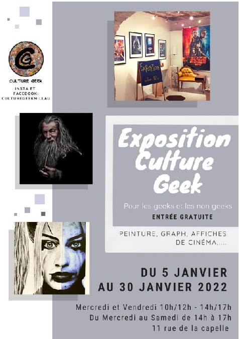 Exposition Culture Geek - Galerie du 11 rue de la Capelle