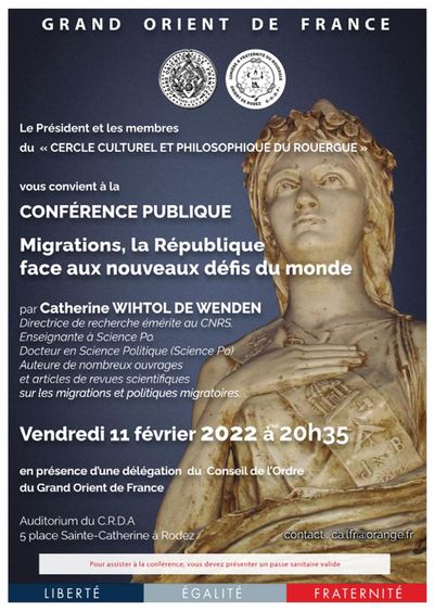 Conférence publique : « Migrations, la République face aux nouveaux défis du monde »