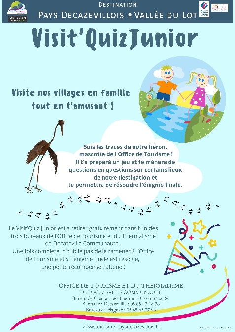 Visit'Quiz Junior  France Occitanie Aveyron Cransac 12110