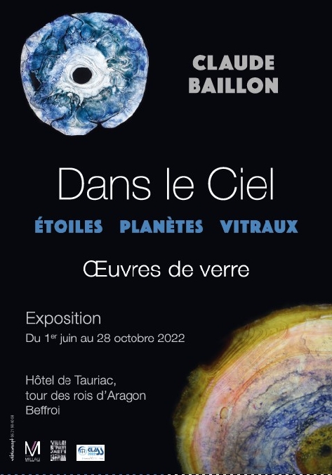 Exposition de Claude Baillon, – « Dans le ciel des étoiles, planètes, vitraux »