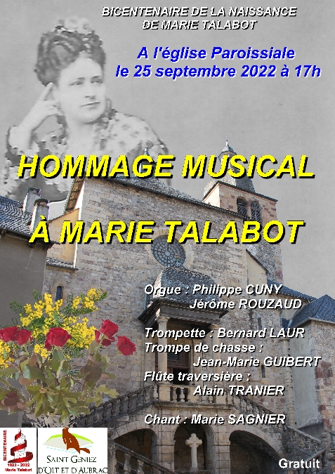 Bicentenaire de Marie Talabot : Hommage musical à Marie Talabot