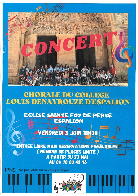 Concert de la chorale du Collège Denayrouze