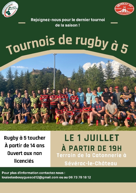 Tournois de rugby à 5 à Sévérac-le-Château