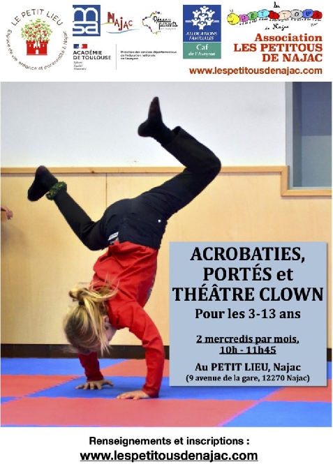 Atelier Acrobaties, Portés et Théâtre Clown - Les Petitous de Najac