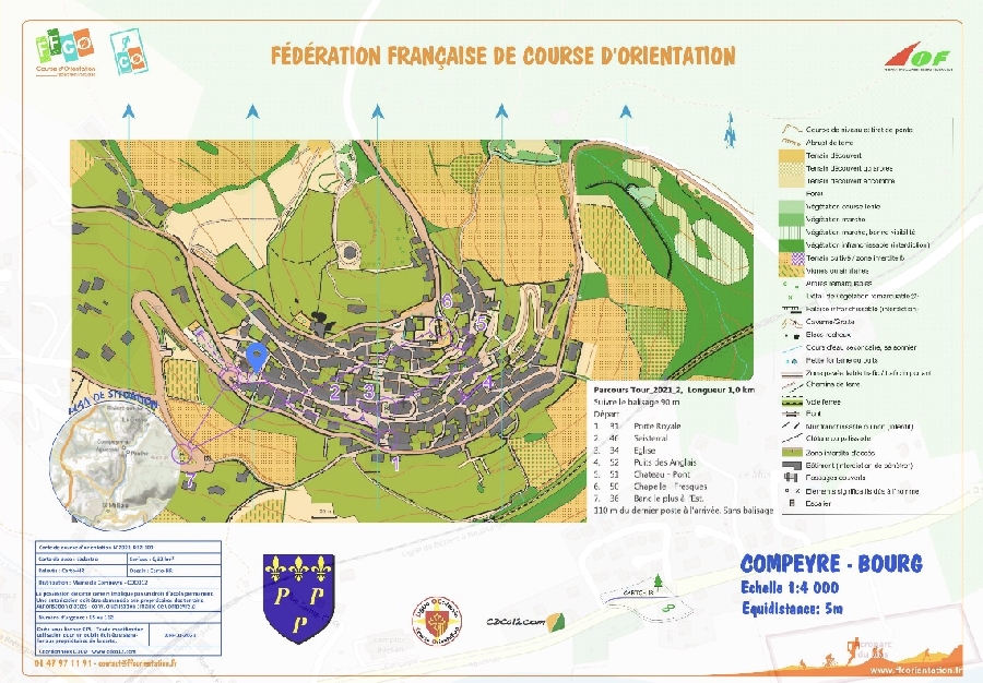 Course d'orientation à Compeyre