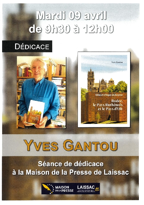 Séance de dédicaces avec Yves GANTOU à Laissac