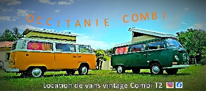Location VAN VW COMBI T2 années 70 en Aveyron, OFFICE DE TOURISME DU PLATEAU DE MONTBAZENS