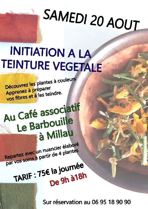 Initiation teinture végétale - Au café Le Bar'Bouille