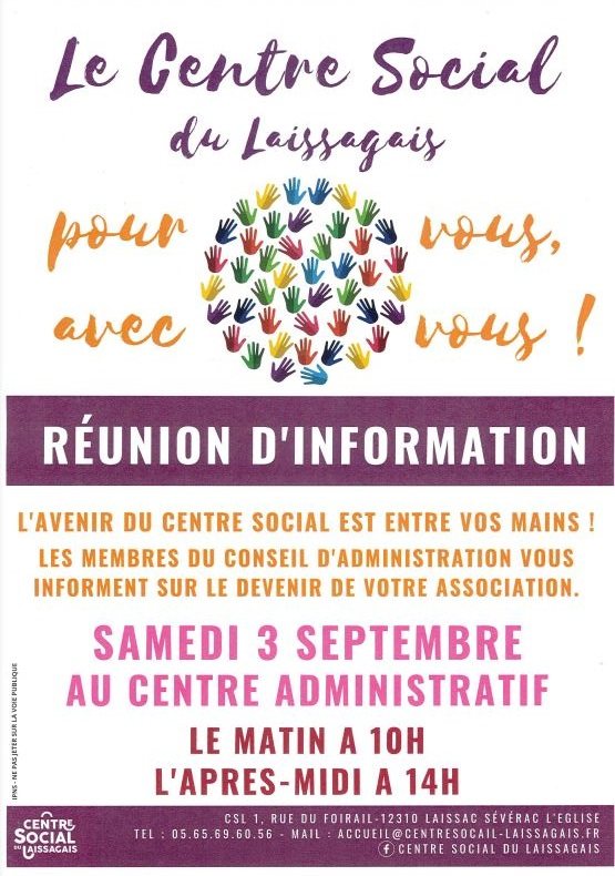 Réunion d'information du Centre Social , Office de Tourisme des Causses à l'Aubrac
