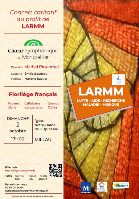 Concert caritatif au profit de LARMM - Choeur Symphonique de Montpellier