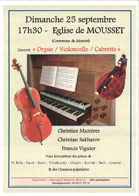 Concert à l'église de Mousset (Mouret)