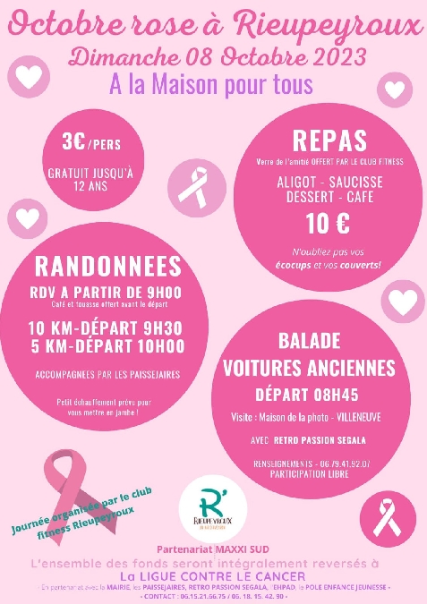 Octobre rose à Rieupeyroux