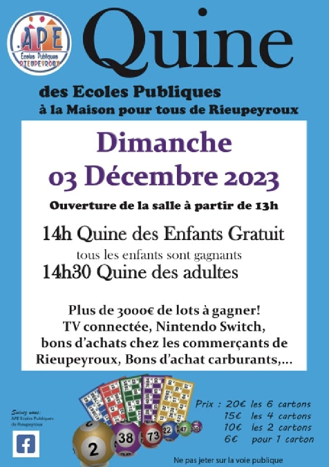 Quine des écoles publiques