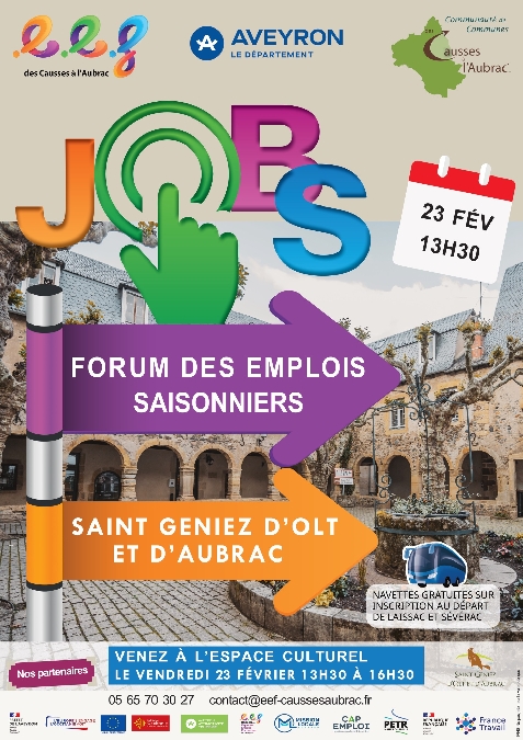 Forum des emplois saisonniers à St Geniez d'Olt
