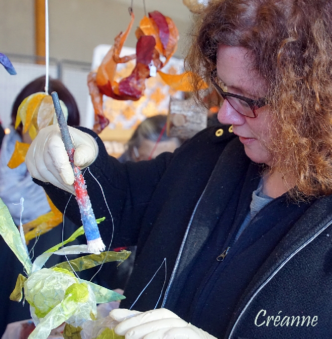 Atelier créatif grillage et papier