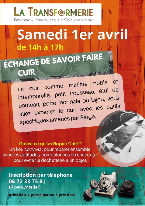 Atelier échange de savoir-faire sur le cuir
