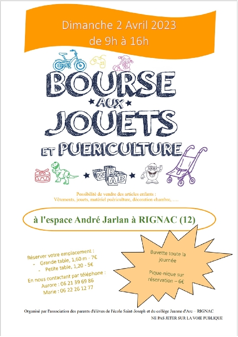 Bourse aux jouets et accessoires puériculture