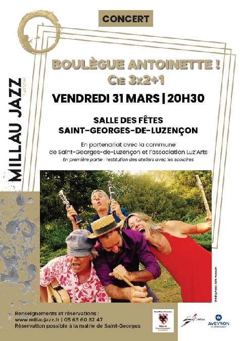 Concert Boulègue Antoinette ! - Cie 3×2+1 - Théâtre Maison du Peuple / Millau Jazz