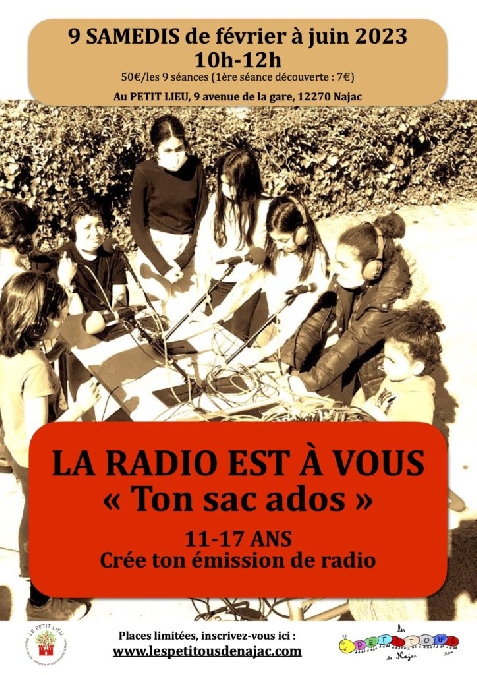 Stage Création d'une Emission de Radio «Ton sac ados » - Les Petitous de Najac