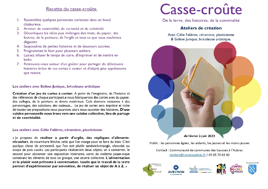 Casse-croûte -Atelier de création avec Célie: échanges autour des aliments, dessin & fabrication