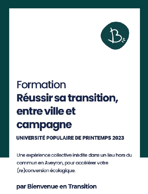Formation - Parcours Réussir sa transition, entre ville et campagne